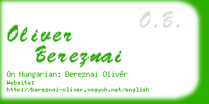 oliver bereznai business card