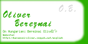 oliver bereznai business card